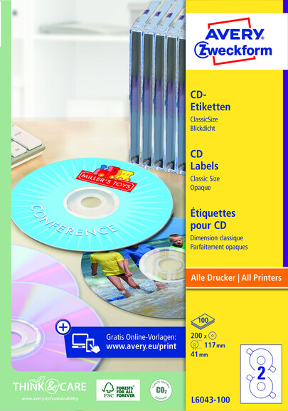 Etiketten-CD Ø 117 mm,, Art.-Nr. L6043-100 - Paterno B2B-Shop