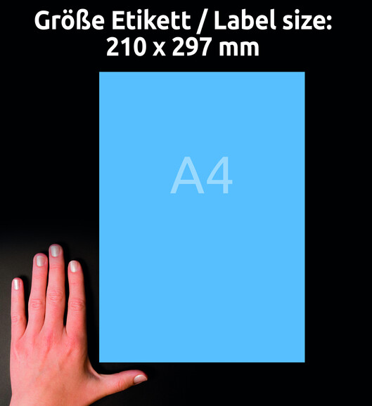 Kopieretiketten ZWF 210 x 297 mm, blau, Art.-Nr. 3471ZWF - Paterno B2B-Shop