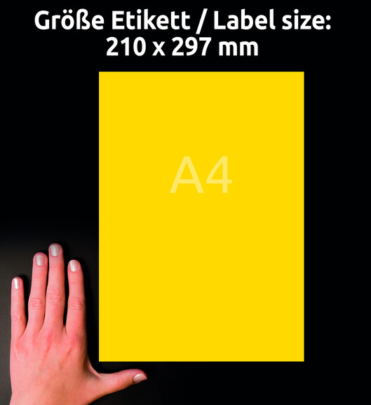 Kopieretiketten ZWF 210 x 297 mm, gelb, Art.-Nr. 3473ZWF - Paterno B2B-Shop