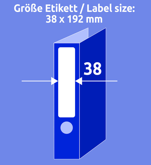 Ordneretiketten Avery ablösbar 192 x 38 mm weiss, Art.-Nr. L4760REV-10 - Paterno B2B-Shop