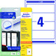Ordneretiketten ZWF 192 x 61 mm weiss, Art.-Nr. L4761-25 - Paterno B2B-Shop
