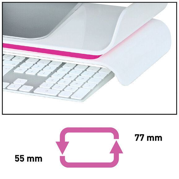 Monitorständer Leitz Ergo WOW weiss-pink, Art.-Nr. 6504-00-WSPI - Paterno B2B-Shop