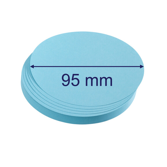 Moderationskarten Franken 9,5cm Kreis blau, Art.-Nr. UMZ10-BL - Paterno B2B-Shop