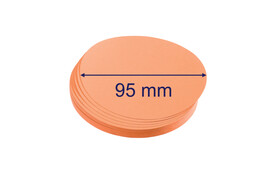 Moderationskarten Franken 9,5cm Kreis orange, Art.-Nr. UMZ10-OR - Paterno B2B-Shop