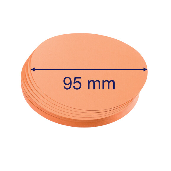 Moderationskarten Franken 9,5cm Kreis orange, Art.-Nr. UMZ10-OR - Paterno B2B-Shop