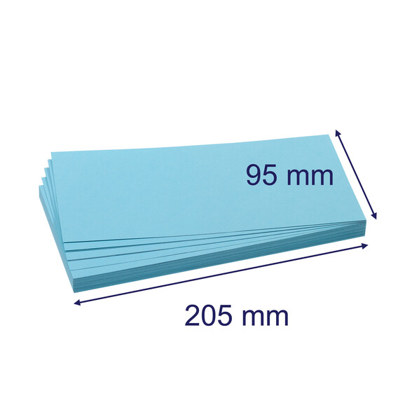 Moderationskarten Franken 9,5x20,5cm Rechteck blau, Art.-Nr. UMZ1020-BL - Paterno B2B-Shop