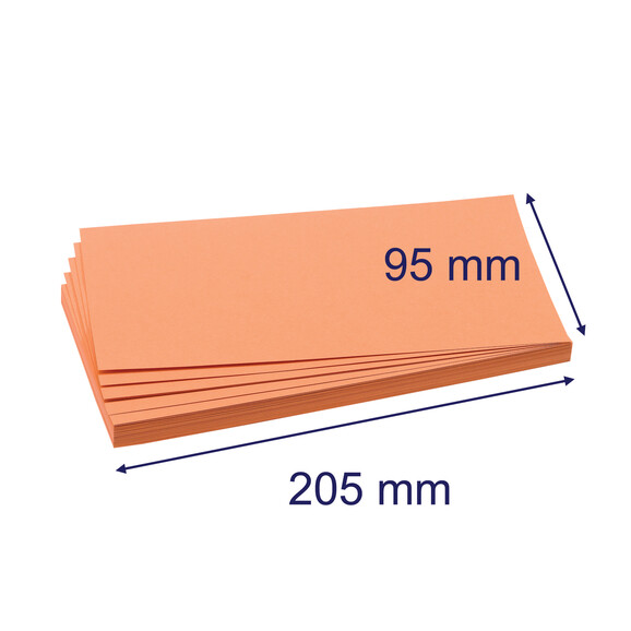 Moderationskarten Franken 9,5x20,5cm Rechteck orange, Art.-Nr. UMZ1020-OR - Paterno B2B-Shop