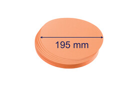 Moderationskarten Franken 19,5cm Kreis orange, Art.-Nr. UMZ20-OR - Paterno B2B-Shop