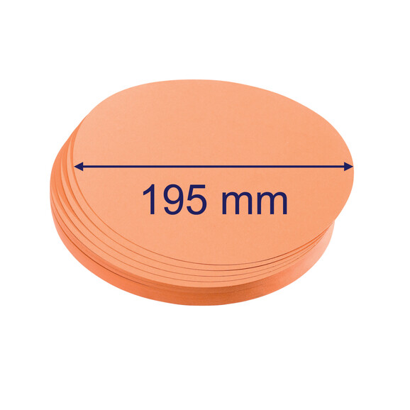 Moderationskarten Franken 19,5cm Kreis orange, Art.-Nr. UMZ20-OR - Paterno B2B-Shop
