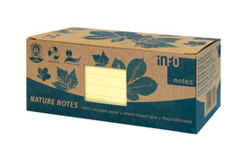 Haftnotizen info notes Recyclingbox 75x75 mm gelb, Art.-Nr. 5654-11BOX - Paterno B2B-Shop