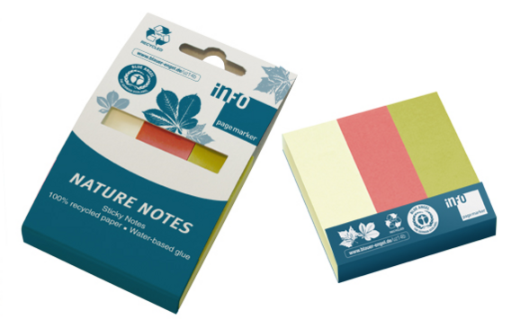 Haftmarker info notes Recycling 25x70 mm sortiert, Art.-Nr. 5671-88PK3REC - Paterno B2B-Shop