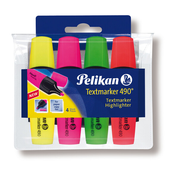 Textmarker Pelikan 4-er Set, Art.-Nr. 490P-4 - Paterno B2B-Shop