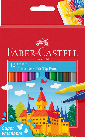 Faserschreiber Faber Castell 12er Etui, Art.-Nr. 554201 - Paterno B2B-Shop