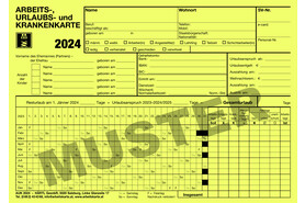 Arbeits- und Urlaubskarten 2024, Art.-Nr. AUK2024 - Paterno Shop