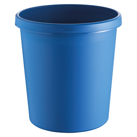 Papierkorb Helit Objekt 18 Liter mit Griffrand blau, Art.-Nr. H61058-BL - Paterno B2B-Shop