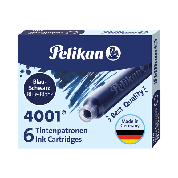 Tintenpatrone Pelikan TP/6 4001 blau-schwarz, Art.-Nr. 315000-BLSW - Paterno B2B-Shop