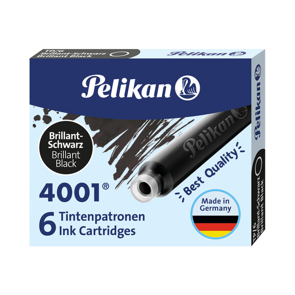 Tintenpatrone Pelikan TP/6 4001 brill.-schwarz, Art.-Nr. 315000-SW - Paterno B2B-Shop