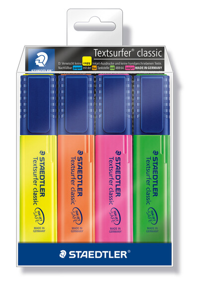 Textmarker Staedtler TOPSTAR 364 4 er Set, Art.-Nr. 364-WP4 - Paterno B2B-Shop