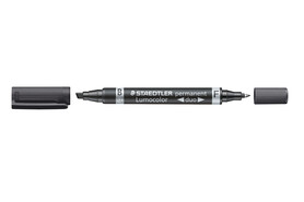 Folienschreiber Staedtler DUO 2 Rundspitzen schwarz, Art.-Nr. 348-SW - Paterno B2B-Shop