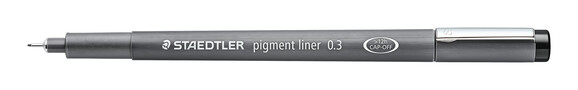 Fineliner Staedtler Pigment Liner 0,3mm schwarz, Art.-Nr. 3080-SW3 - Paterno B2B-Shop