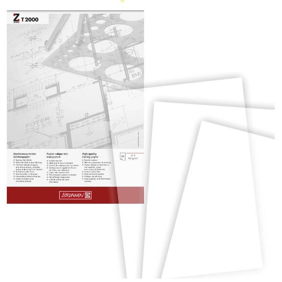 Transparentpapierblock A3 50 Blatt, Art.-Nr. 50-A3-90-95 - Paterno B2B-Shop