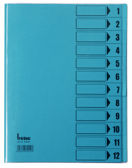 Ordnungsmappe Bene 12-teilig intensivblau, Art.-Nr. 084800-BL - Paterno B2B-Shop