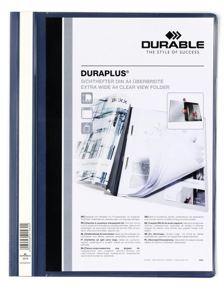 Angebotsmappe Durable Duraplus A4 dunkelblau, Art.-Nr. 2579-DBL - Paterno B2B-Shop