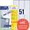 Universaletiketten A4 3420 weiss 70x16,9mm, Art.-Nr. ZWF-3420 - Paterno B2B-Shop