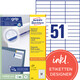 Universaletiketten A4 3420 weiss 70x16,9mm, Art.-Nr. ZWF-3420 - Paterno B2B-Shop