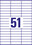 Universaletiketten A4 3420 weiss 70x16,9mm, Art.-Nr. ZWF-3420 - Paterno B2B-Shop