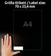 Universaletiketten A4 3421 weiss 70x25,4mm, Art.-Nr. ZWF-3421 - Paterno B2B-Shop