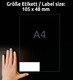 Universaletiketten A4 3424 weiss 105x48mm, Art.-Nr. ZWF-3424 - Paterno B2B-Shop