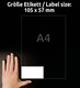 Universaletiketten A4 3425 weiss 105x57mm, Art.-Nr. ZWF-3425 - Paterno B2B-Shop