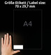 Universaletiketten A4 3489 weiss 70x29,7mm, Art.-Nr. ZWF-3489 - Paterno B2B-Shop
