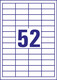 Universaletiketten A4 3650 weiss 48x21mm, Art.-Nr. ZWF-3650 - Paterno B2B-Shop