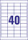 Universaletiketten A4 3657 weiss 48,5x25,4mm, Art.-Nr. ZWF-3657 - Paterno B2B-Shop