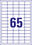 Universaletiketten A4 3666 weiss 38 x 21,2mm, Art.-Nr. ZWF-3666 - Paterno B2B-Shop
