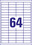 Universaletiketten A4 3667 weiss 48,5x16,9mm, Art.-Nr. ZWF-3667 - Paterno B2B-Shop