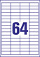 Universaletiketten A4 3667 weiss 48,5x16,9mm, Art.-Nr. ZWF-3667 - Paterno B2B-Shop