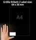 Universaletiketten A4 3670 weiss 64x36mm, Art.-Nr. ZWF-3670 - Paterno B2B-Shop