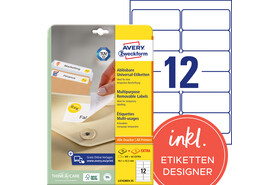 Etiketten Universal 99,1 x 42,3 mm wiederablösbar, Art.-Nr. L4743REV-25 - Paterno B2B-Shop