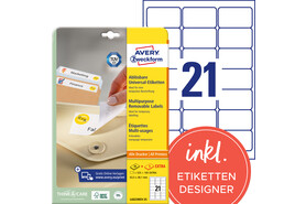 Etiketten Universal 63,5x38,1 mm wiederablösbar, Art.-Nr. L6023REV-25 - Paterno B2B-Shop