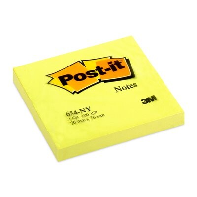 Haftnotizen Post It 76x76mm neongelb, Art.-Nr. 654NEON-NEGE - Paterno B2B-Shop