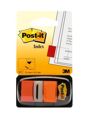 Haftstreifen Post-it Index 25,4x43,7mm orange, Art.-Nr. 680-OR - Paterno B2B-Shop