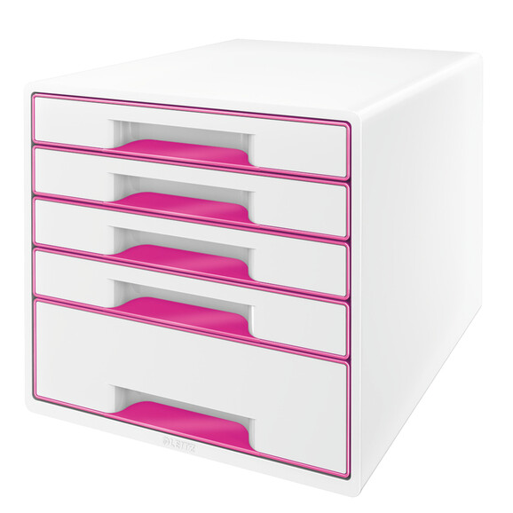 Schubladenbox Leitz CUBE WOW 5S pinkmetallic, Art.-Nr. 521410-PIME - Paterno B2B-Shop