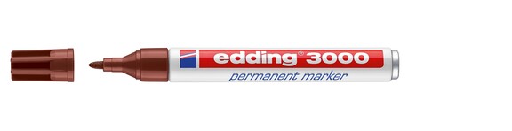 Marker Edding 3000 braun permanent, Art.-Nr. 3000-BR - Paterno B2B-Shop
