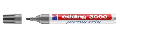 Marker Edding 3000 grau permanent, Art.-Nr. 3000-GR - Paterno B2B-Shop