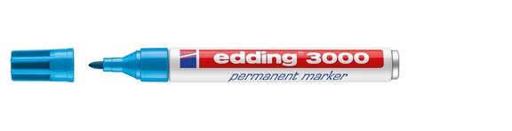 Marker Edding 3000 helblau permanent, Art.-Nr. 3000-HBL - Paterno B2B-Shop