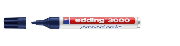 Marker Edding 3000 stahlblau permanent, Art.-Nr. 3000-STBL - Paterno B2B-Shop