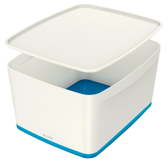Ablagebox Leitz MYBOX groß 18l weiß/blau, Art.-Nr. 521610-BL - Paterno B2B-Shop